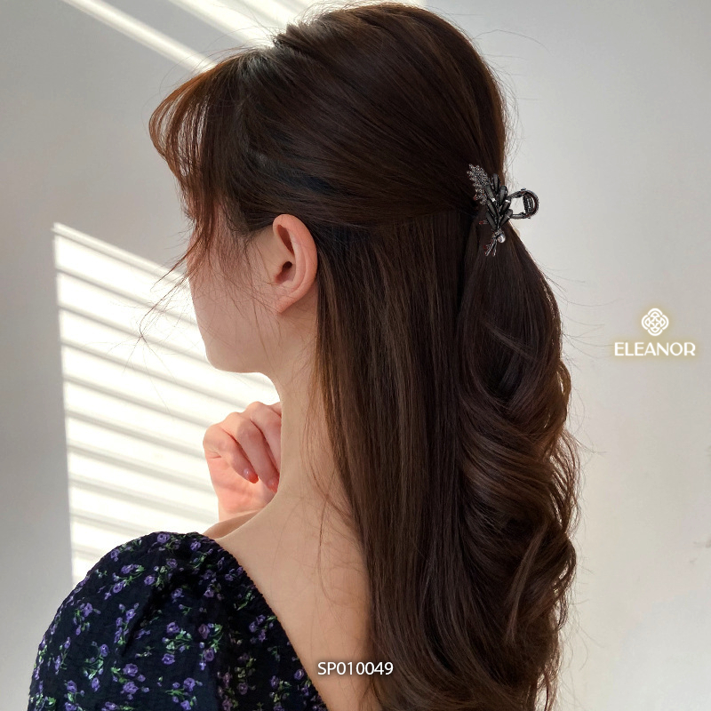 Kẹp tóc nữ Eleanor Accessories hình lúa mạch đính đá kẹp tóc càng cua nửa đầu phụ kiện tóc 10049