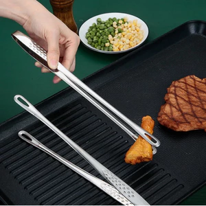 Kẹp gắp thức ăn bằng thép không gỉ chống bỏng nhỏ gọn tiện lợi Gỉ 304 Kẹp chống trượt đa chức năng 2 Kích Cỡ