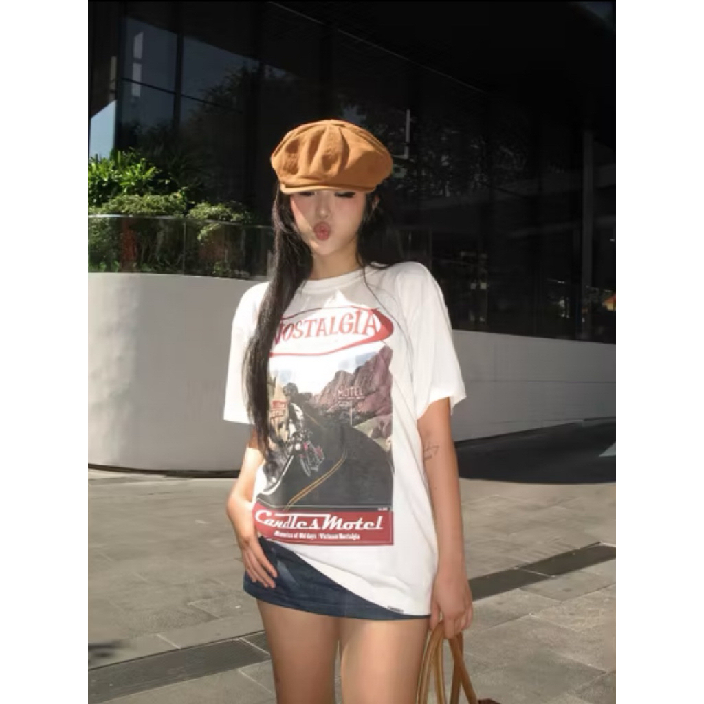 Áo Thun Hình In Sắc Nét Form Rộng Chất Vải Cotton Dày Dặn Unisex Nam Nữ