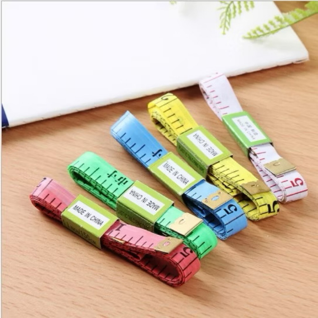 Thước Dây Mềm 1.5M, Thước Đo Vòng Eo, Chiều Cao, May Đồ Tiện Lợi Nhiều Màu, Có Đầu Sắt