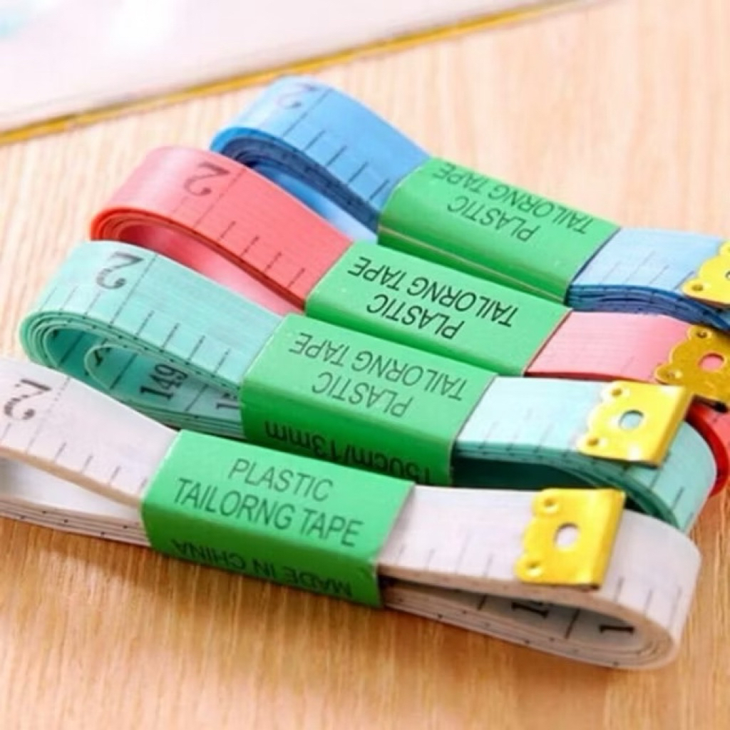 Thước Dây Mềm 1.5M, Thước Đo Vòng Eo, Chiều Cao, May Đồ Tiện Lợi Nhiều Màu, Có Đầu Sắt