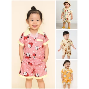 Bộ bé trai và đồ bộ bé gái cộc tay xinh xắn QATE935 QATE798