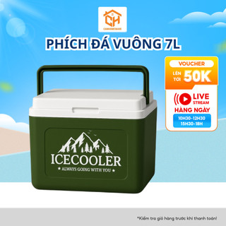 Phích Đá Vuông 7L 3935 Giữ Nhiệt Lên Đến 48h, Phích Đá Việt Nhật Cao Cấp Cam Homeware