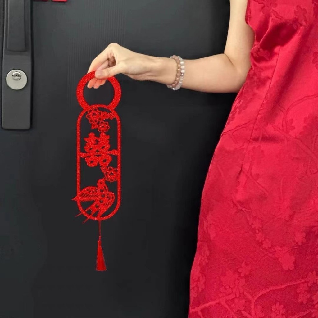 Phụ kiện set 2 dây treo tay nắm cửa trang trí đám cưới - Kem Shop