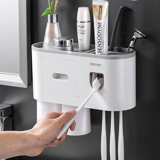 Bộ Nhả Kem Đánh Răng Tự Động, Kệ Để Đồ Phòng Tắm Cao Cấp Oenon Cam Homeware