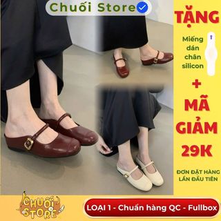 Giày sục nữ da PU tổng hợp dệt vải đế cao su đơn giản nhẹ nhàng nữ tính