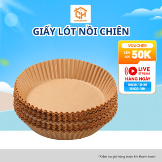 Giấy Lót Nồi Chiên Không Dầu Nến Set 50 Cái Nướng Thực Phẩm Nướng Bánh Thấm Dầu Đa Năng Tiện Dụng Cam Homeware
