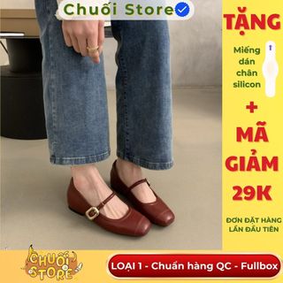Giày bệt nữ da PU tổng hợp dệt vải đế cao su sang chảnh tiểu thư xinh xắn êm ái