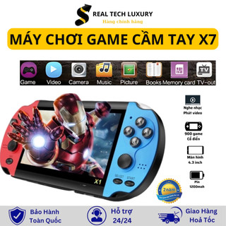 Máy chơi game cầm tay X7 kèm thẻ nhớ 8G gồm 900 trò, màn hình 4.3 inch , nghe nhạc, xem phim, đọc sách