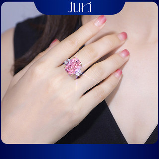 Nhẫn Kim Cương Hồng 8*10MM Dành Cho Nữ | 100% Bạc Ý Cao Cấp | Đeo Vào Sáng Da | Bảo Hành Mãi Mãi | N3208 JULI