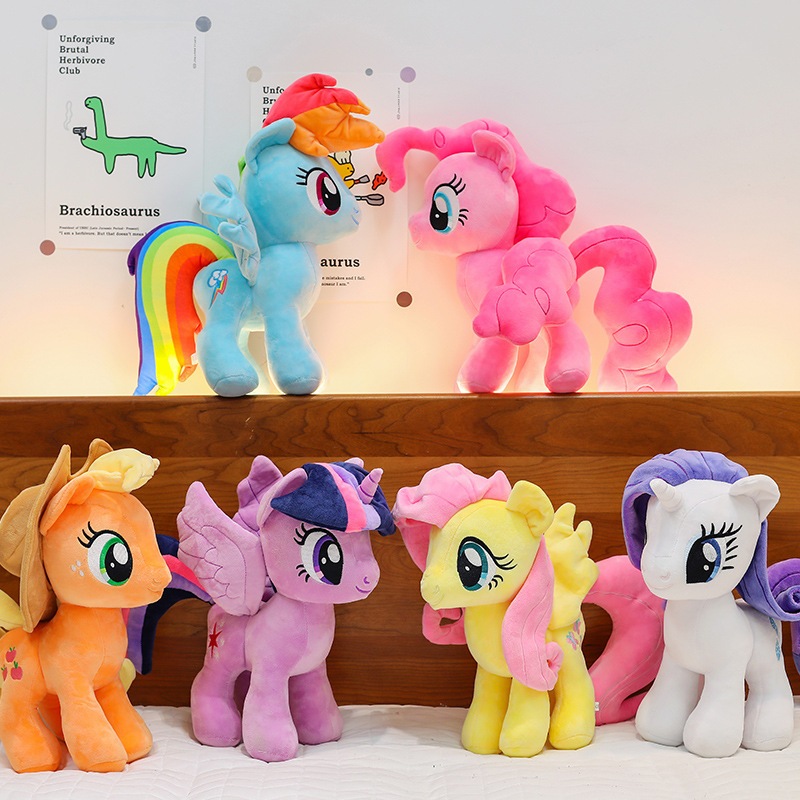 Gấu bông ngựa cầu vồng little pony hoạt hình dễ thương, gấu bông kỳ lân nhiều màu sắc đáng yêu làm quà tặng cho bé