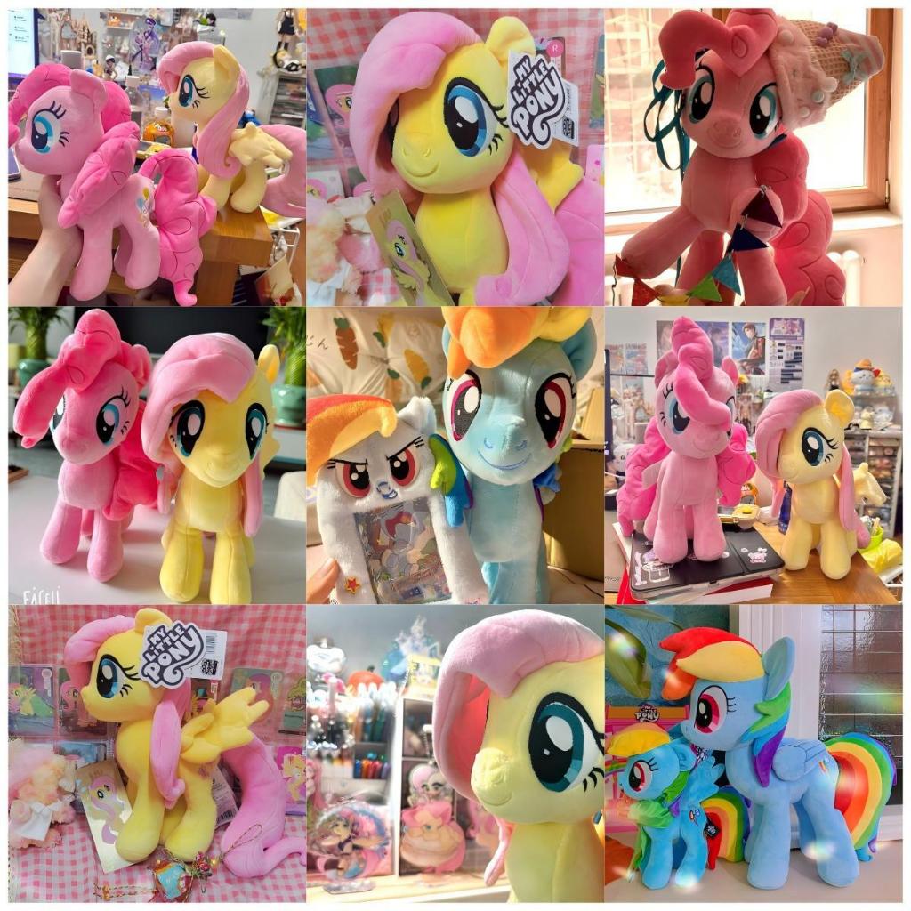 Gấu bông ngựa cầu vồng my little pony dễ thương, Gấu bông kỳ lân hoạt hình đáng yêu làm quà tặng cho bé