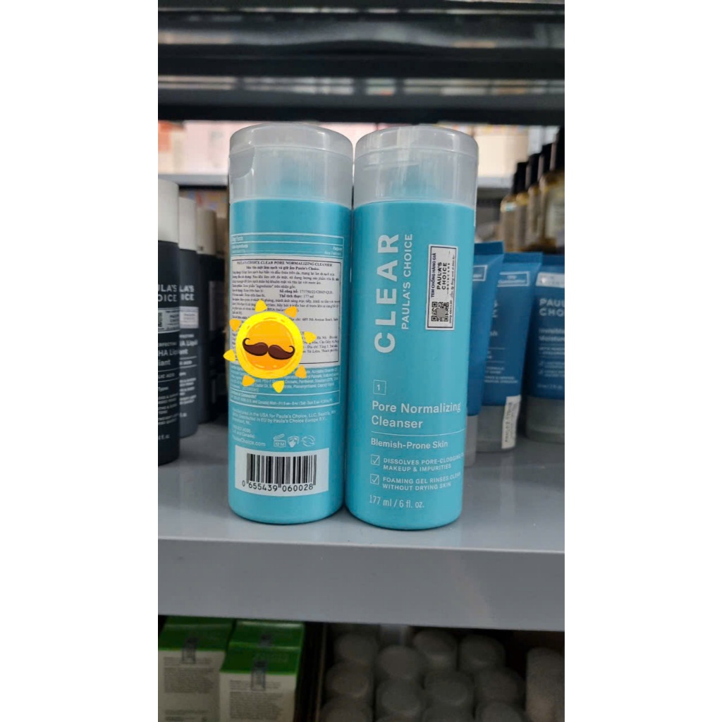[HÀNG CTY] Sữa rửa mặt Paula's Choice Clear Pore Normalizing Cleanser làm sạch da và giảm dầu thừa 30ml/177ml