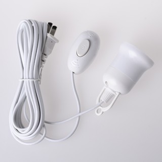 Đui chuôi đèn E27 có công tắc treo gần phích cắm dây điện dài 4m có móc treo đèn đuôi xoáy 27mm