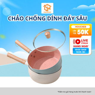 Chảo Chống Dính Đáy Sâu Nhật 18cm Cam Homeware
