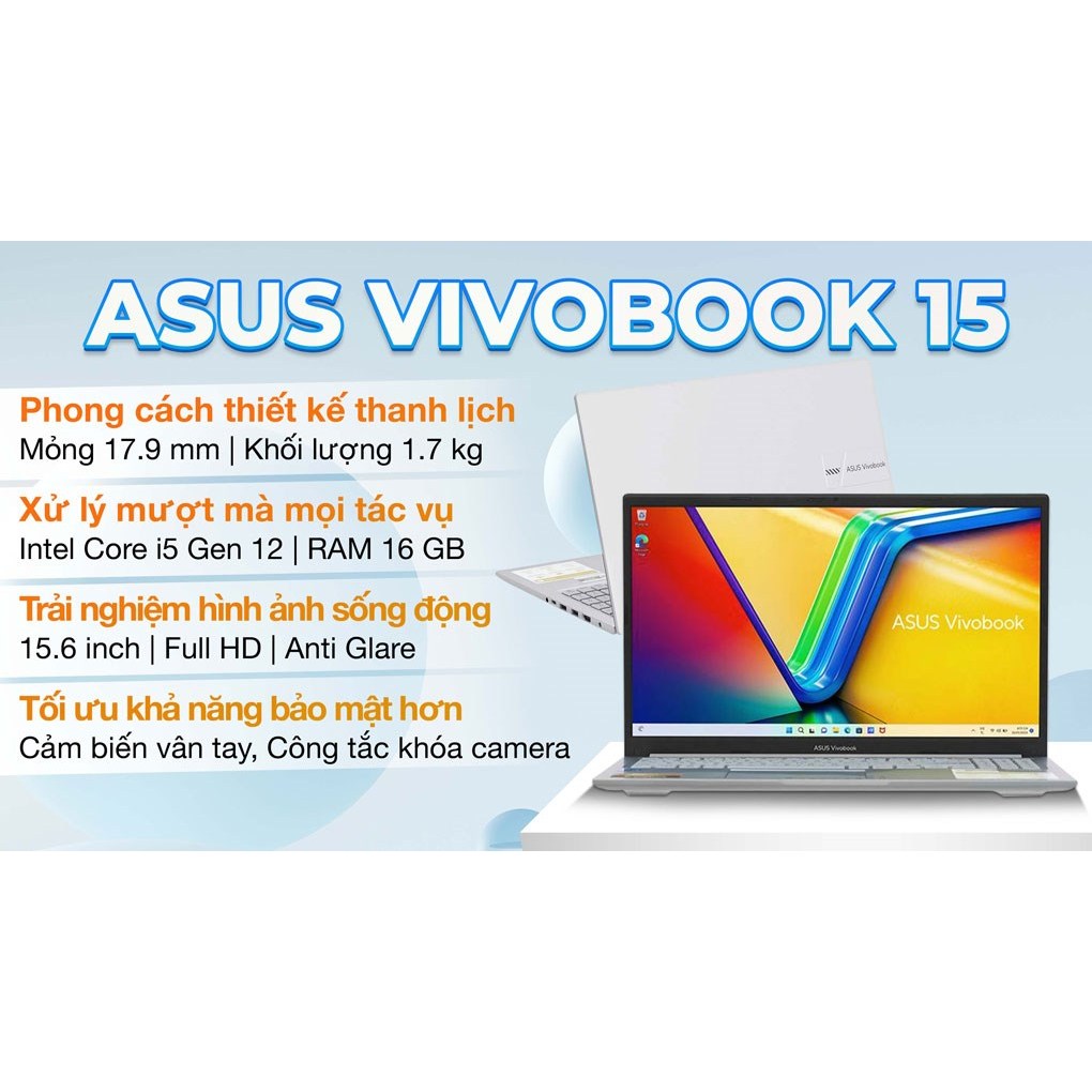 ASUS VIVOBOOK X1504ZA CORE I5 1235U RAM 16GB SSD 512GB 15.6INCH FHD ...