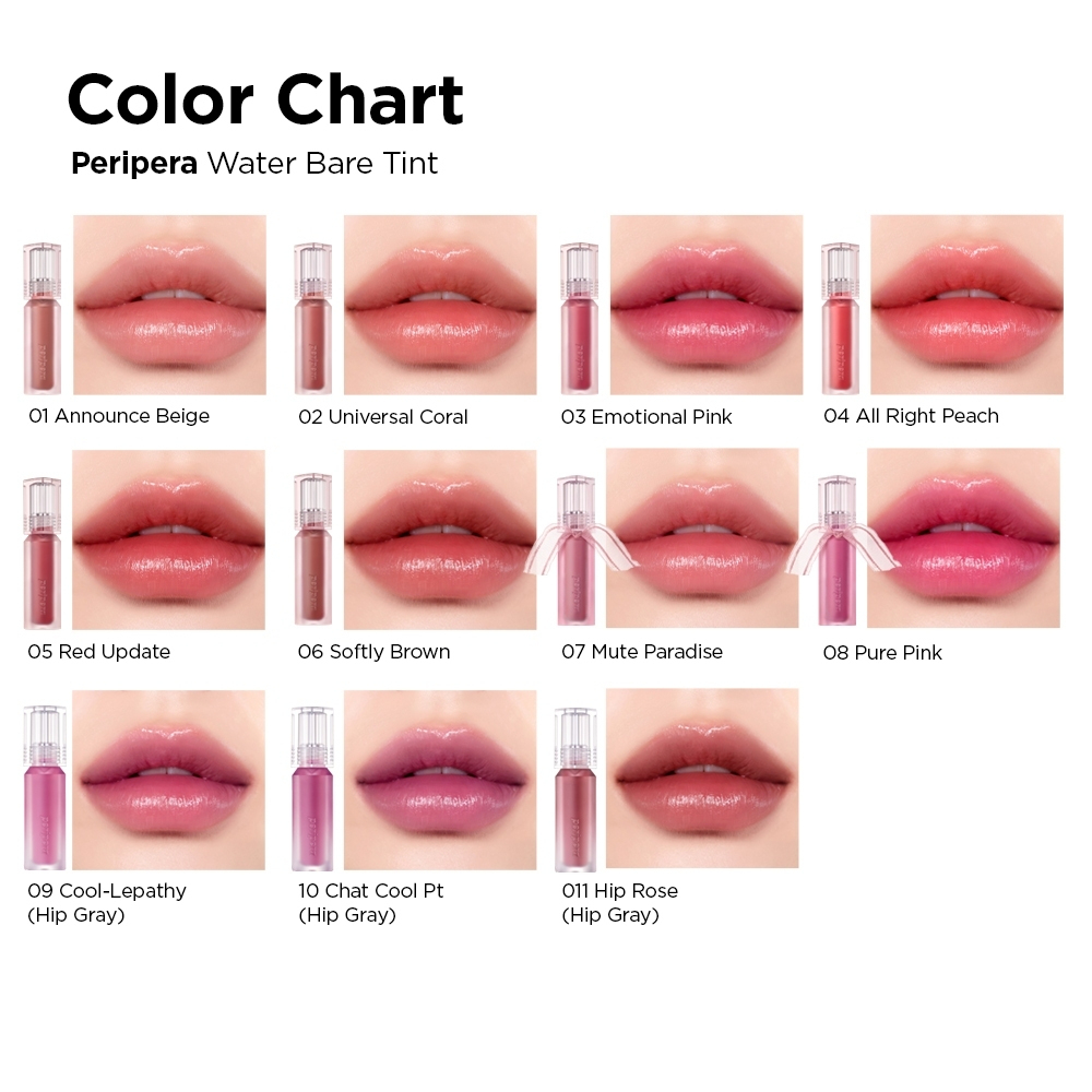 Son Tint Nước Peripera Water Bare Bóng Nhẹ 3.7g Cocolux