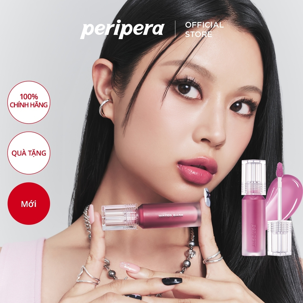 Son Tint Nước Peripera Water Bare Bóng Nhẹ 3.7g Cocolux