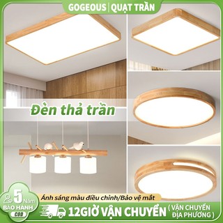 Đèn trần GOGEOUS decor trang trí phòng khách phòng ngủ khách sạn với 3 loại ánh sang có điều khiển