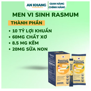 Men Vi Sinh Rasmun – Hỗ Trợ Tiêu Hóa, Giảm Táo Bón, Tăng Cường Sức Đề Kháng Cho Trẻ