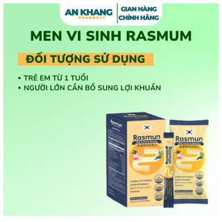 Men Vi Sinh Rasmun – Hỗ Trợ Tiêu Hóa, Giảm Táo Bón, Tăng Cường Sức Đề Kháng Cho Trẻ