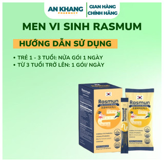 Men Vi Sinh Rasmun – Hỗ Trợ Tiêu Hóa, Giảm Táo Bón, Tăng Cường Sức Đề Kháng Cho Trẻ