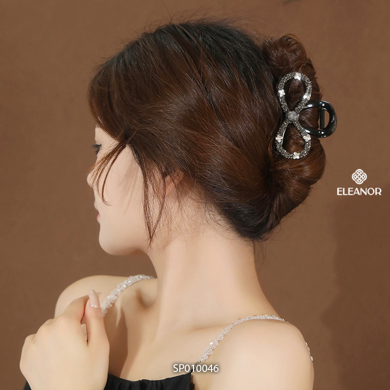 Kẹp tóc nữ Eleanor Accessories hình vô cực đính đá kẹp càng cua phụ kiện tóc 10046