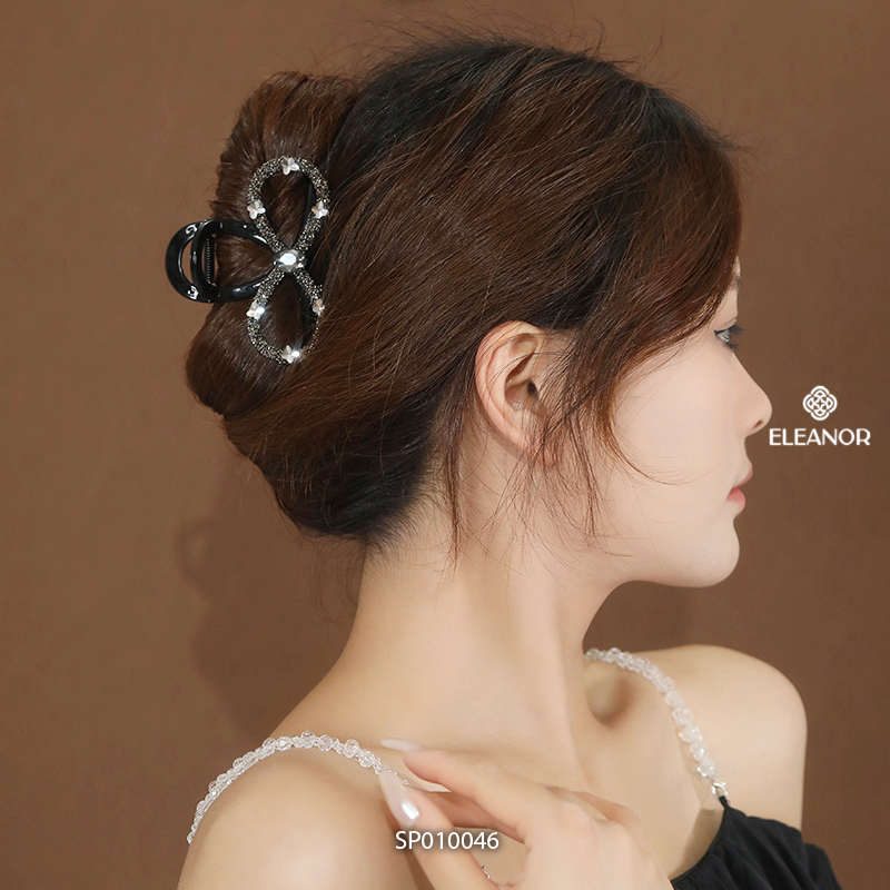 Kẹp tóc nữ Eleanor Accessories hình vô cực đính đá kẹp càng cua phụ kiện tóc 10046