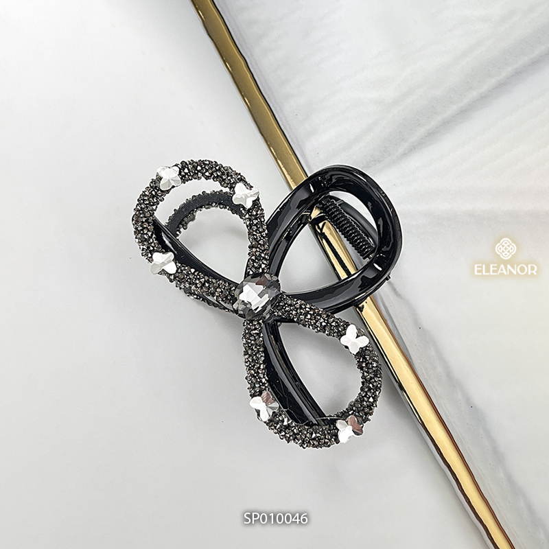 Kẹp tóc nữ Eleanor Accessories hình vô cực đính đá kẹp càng cua phụ kiện tóc 10046