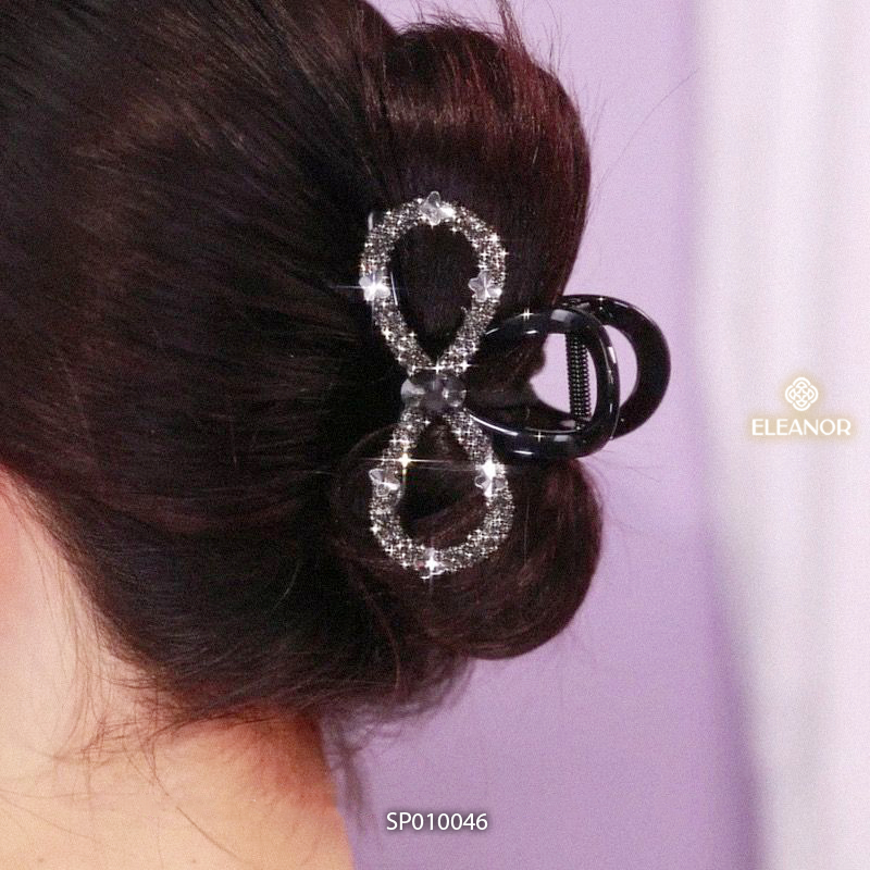 Kẹp tóc nữ Eleanor Accessories hình vô cực đính đá kẹp càng cua phụ kiện tóc 10046