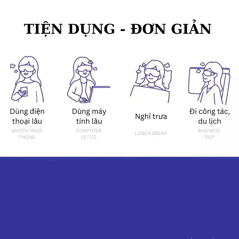 (Sỉ) Combo 10 mặt nạ mắt, làm dịu mắt mỏi, cải thiện tình trạng cận thị và tật khúc xạ khác, giảm quầng thâm, dưỡng mắt
