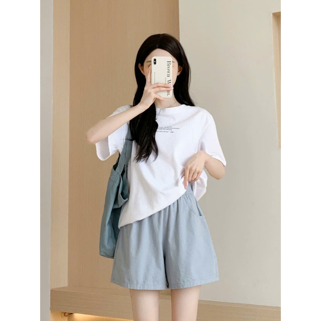 Quần Short Nữ Kaki Cạp Chun Co Giãn Tốt Lên Form Xinh Tôn Dáng 3 Màu Đẹp M606