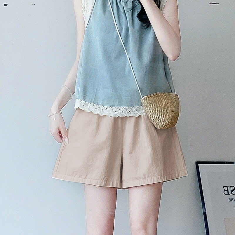 Quần Short Nữ Kaki Cạp Chun Co Giãn Tốt Lên Form Xinh Tôn Dáng 3 Màu Đẹp M606