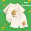 Bộ cộc tay cho bé – Hình CapyBara bánh cá Yummy dễ thương, cotton thoáng mát, mặc cả ngày (M 219)