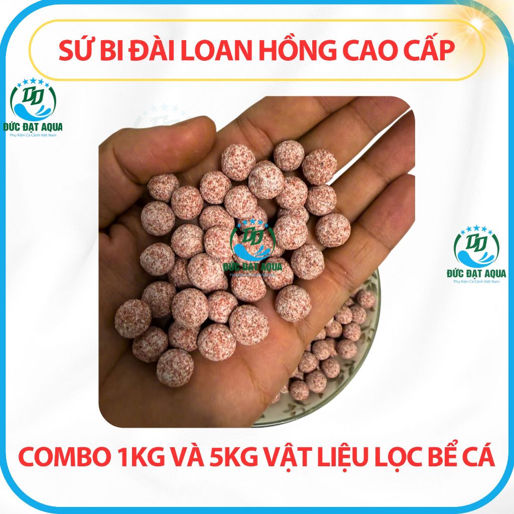 Sứ Bi Đài Loan Cao Cấp 1kg và 5kg,Vật liệu lọc cá cảnh nuôi vi sinh và lọc hiệu quả, bể thủy sinh 4