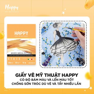Sổ Vẽ HAPPY A3 A4 A5 Sổ Phác Thảo Giấy Vẽ Chuyên Nghiệp