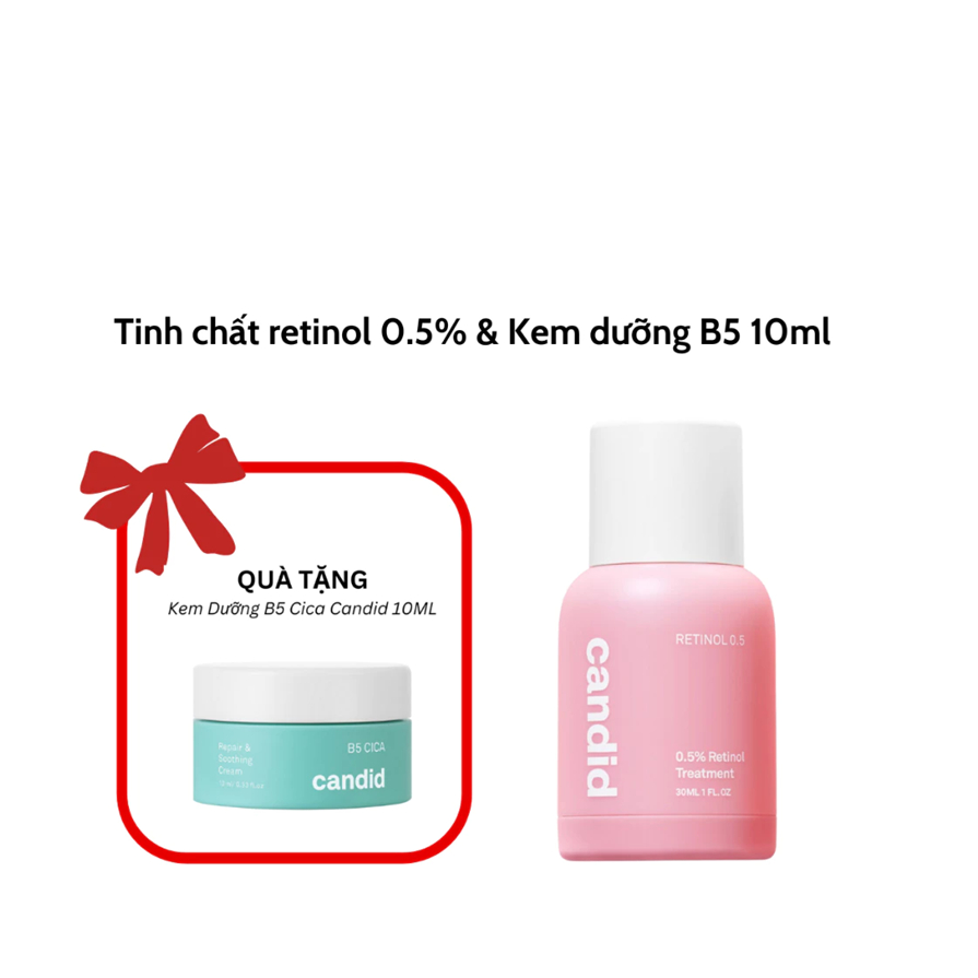 Hoạt Chất Retinol 1.0% /0.5%/0.3% Hỗ Trợ Tái Tạo Làn Da & Cải Thiện Nếp Nhăn CANDID Retinol Treatment 30ml