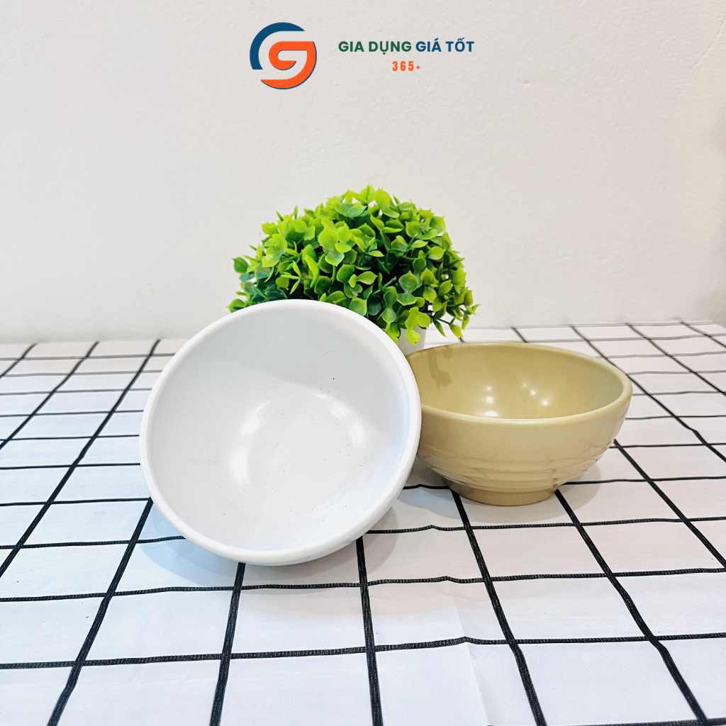 Bát nhựa ăn cơm Song Long mẫu mới - chén nhựa ăn cơm dày dặn, bát ăn cơm gia đình