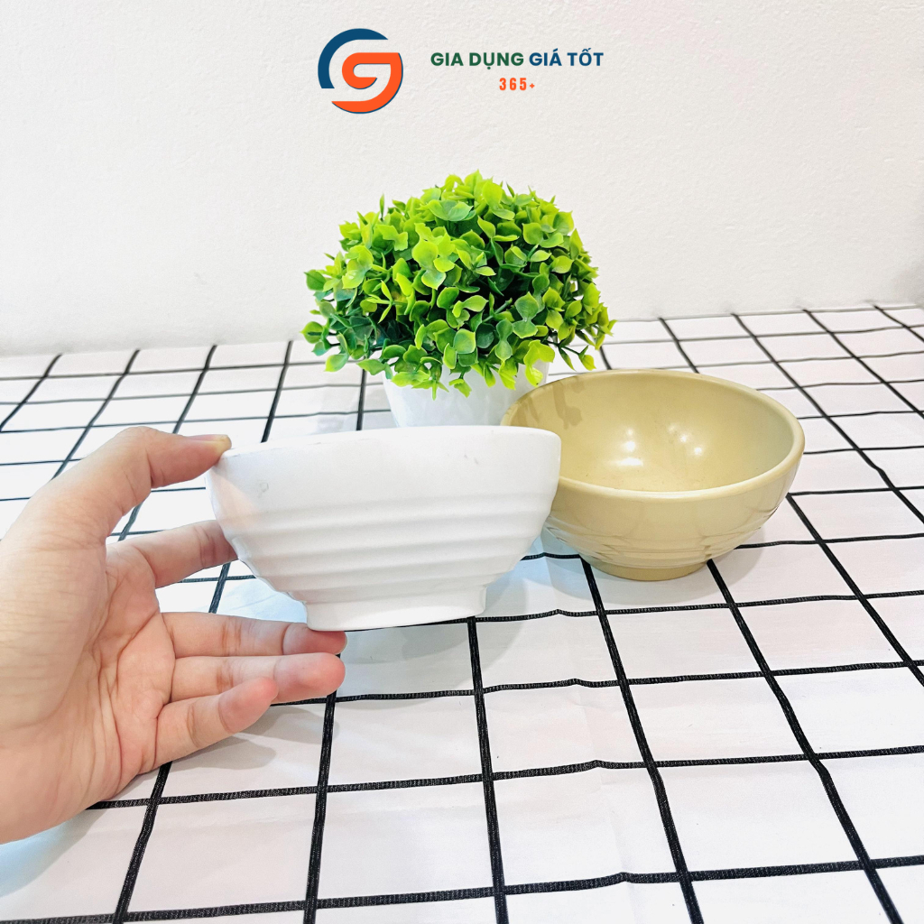 Bát nhựa ăn cơm Song Long mẫu mới - chén nhựa ăn cơm dày dặn, bát ăn cơm gia đình