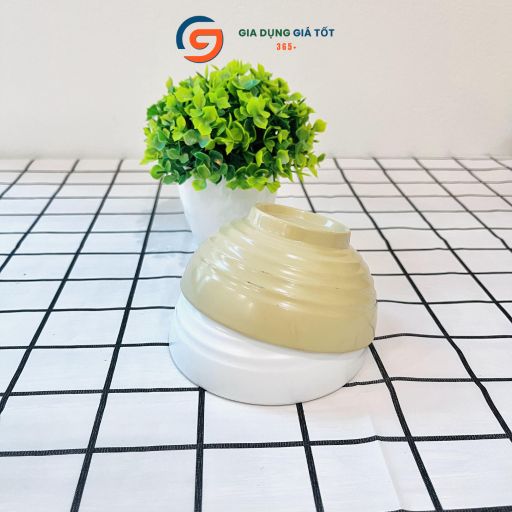 Bát nhựa ăn cơm Song Long mẫu mới - chén nhựa ăn cơm dày dặn, bát ăn cơm gia đình