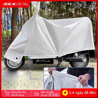 SEAMETAL Bạt Phủ Xe Máy, Bạt Trùm Xe Máy Vải Dù Tráng Nhôm 3 Lớp, Có Lớp Lót Chống Xước Xe 88414