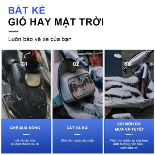 SEAMETAL Bạt che xe máy cao cấp Xe Nhà Mình, 3 lớp, tráng nhôm, chống nắng, nóng, mưa, bụi bảo vệ xe hiệu quả