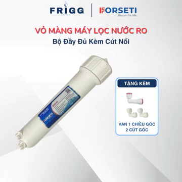 Vỏ màng RO làm từ nhựa nguyên sinh gồm cút nối và van 1 chiều Góc, Cốc màng RO cắm nhanh