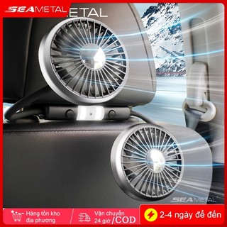 SEAMETAL Quạt ô tô Mini Quạt ô Tô USB Quạt Ghế Sau ô Tô Quạt 360 độ giá Rẻ Điều Chỉnh Tốc Độ Dùng Cho Xe Hơi