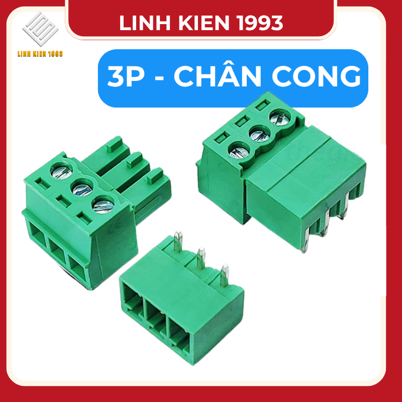 [ SET 2 CAI ] Cầu đấu điện 15EDG 3.81 3 chân cong – Khối terminal block ...