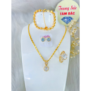 Các mẫu com bo 4 món bộ trang sức hàng titan dành cho nữ Trang sức nhà Tám