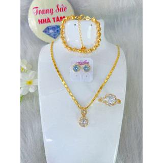 Các mẫu com bo 4 món bộ trang sức hàng titan dành cho nữ Trang sức nhà Tám