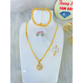 Các mẫu com bo 4 món bộ trang sức hàng titan dành cho nữ Trang sức nhà Tám