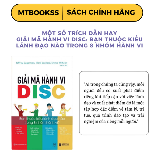 Sách - Giải Mã Hành Vi DISC: Bạn Thuộc Kiểu Lãnh Đạo Nào Trong 8 Nhóm Hành Vi?