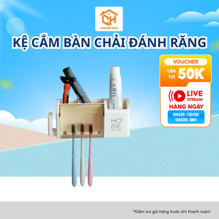 Kệ Cắm Bàn Chải Đánh Răng No Me Dính Tường 0437 Cam Homeware